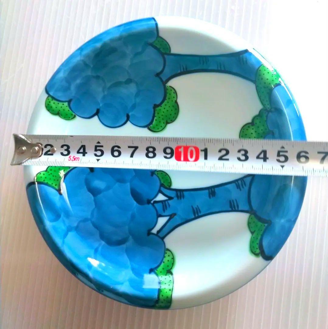 【新品未使用 】 源右衛門 染錦 大樹 銘々皿 5枚 共箱