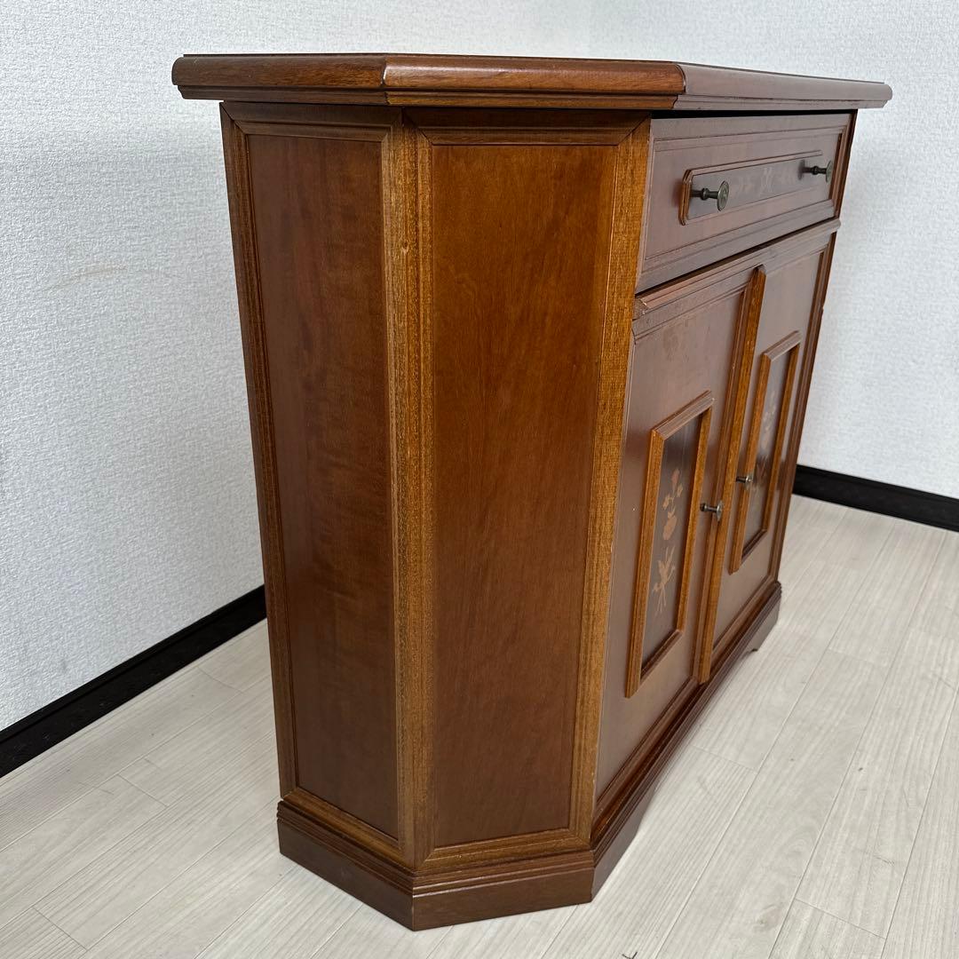 イタリア製 象嵌細工 アンティークスタイル コンソール キャビネットis2※