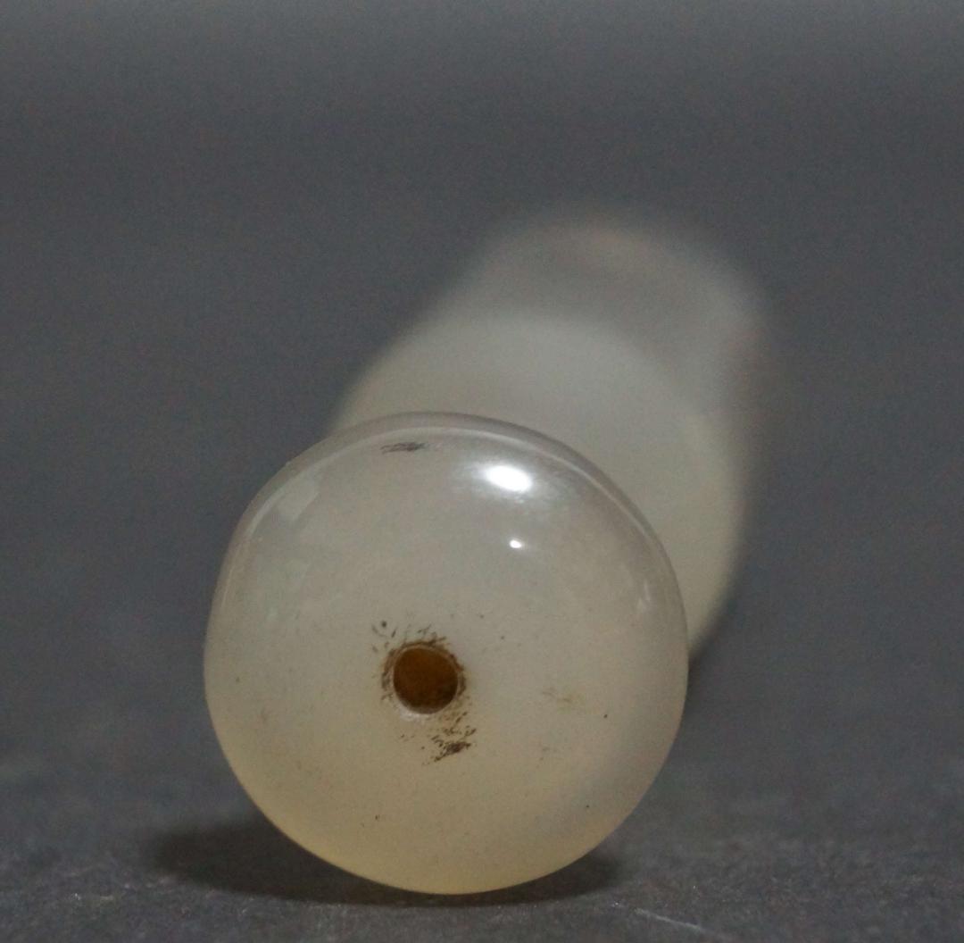 喫煙具 天然メノウ瑪瑙 細工彫りタバコパイプ 煙草パイプ★美しい石目