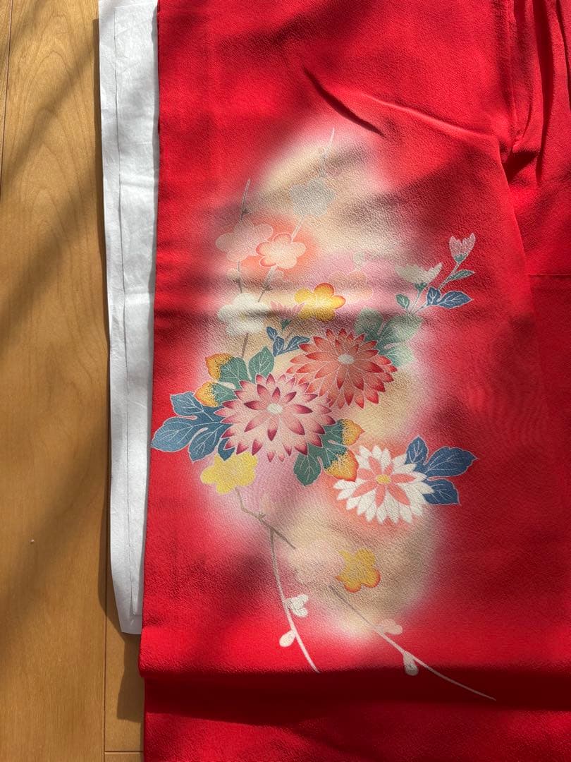 七五三に♡赤 着物 舞妓さん だらり帯 セット 七歳