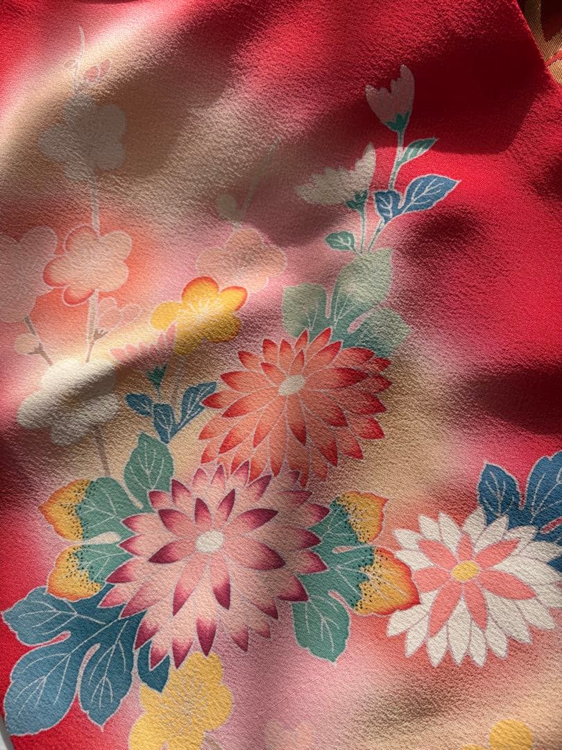 七五三に♡赤 着物 舞妓さん だらり帯 セット 七歳