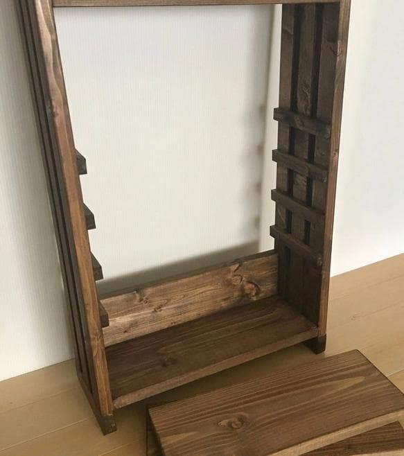 【サイズオーダー可】可動棚付き収納棚 CDラック スパイスラック（可動棚2枚付）