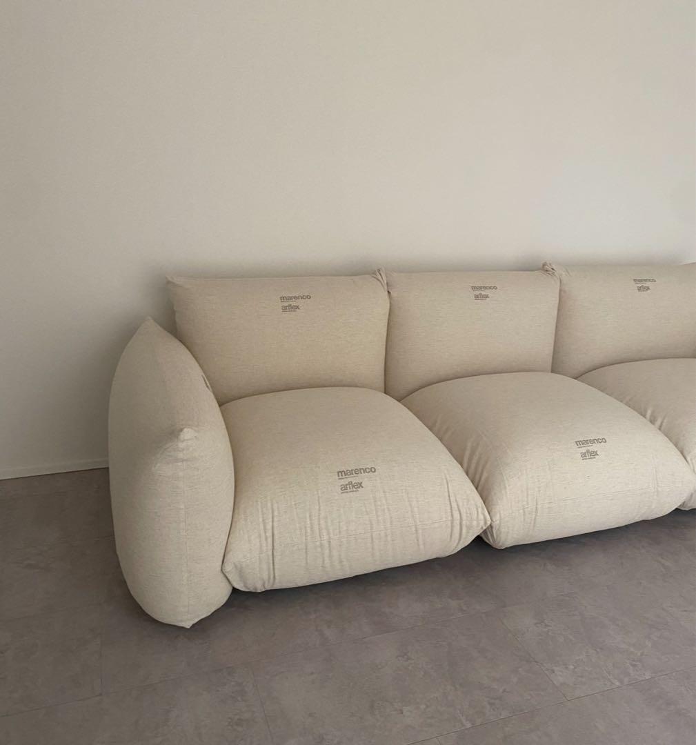 arflex MARENCO マレンコ ２人掛け ソファ 麻カバースタンプあり