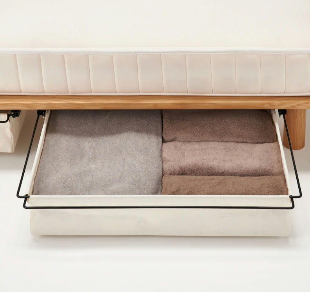 無印良品　帆布バスケット　大　２個セット　おまけレール付　梱包発送たのめる便変更