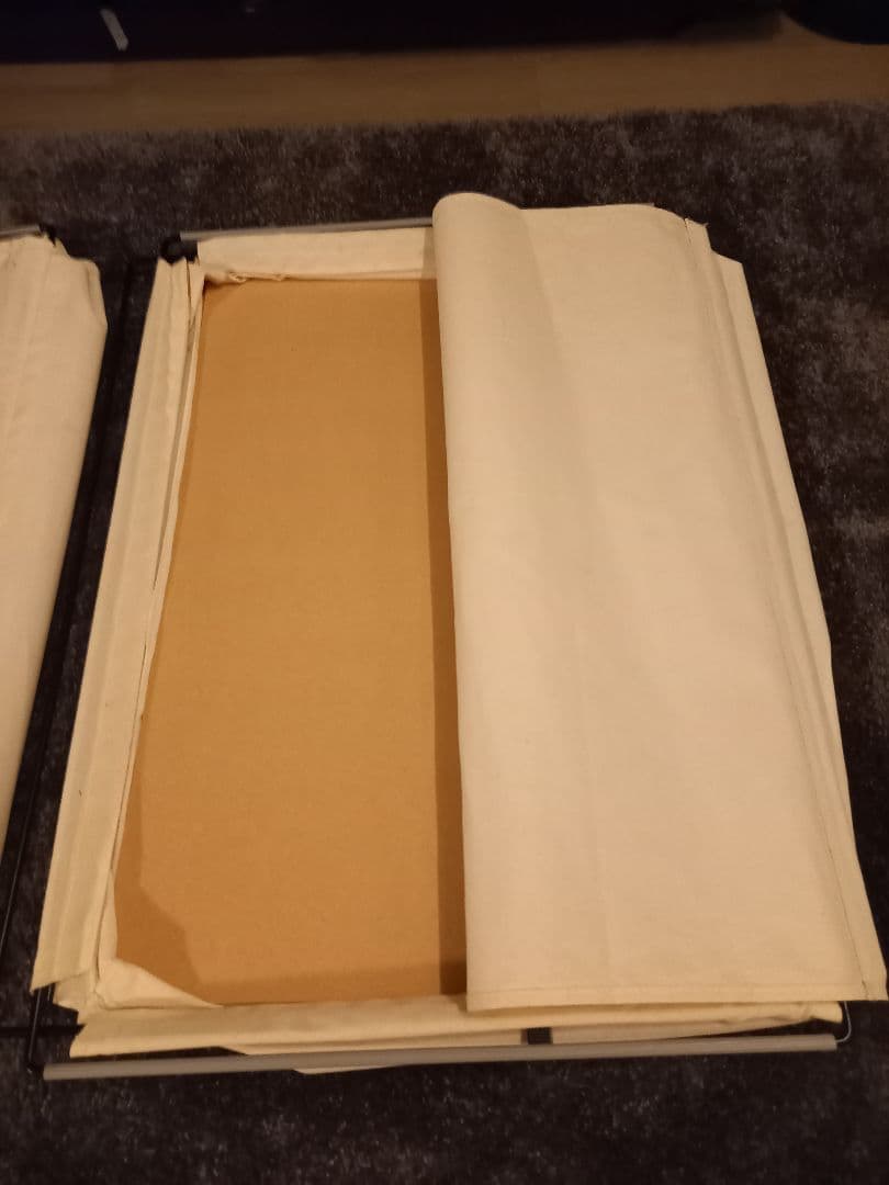 無印良品　帆布バスケット　大　２個セット　おまけレール付　梱包発送たのめる便変更