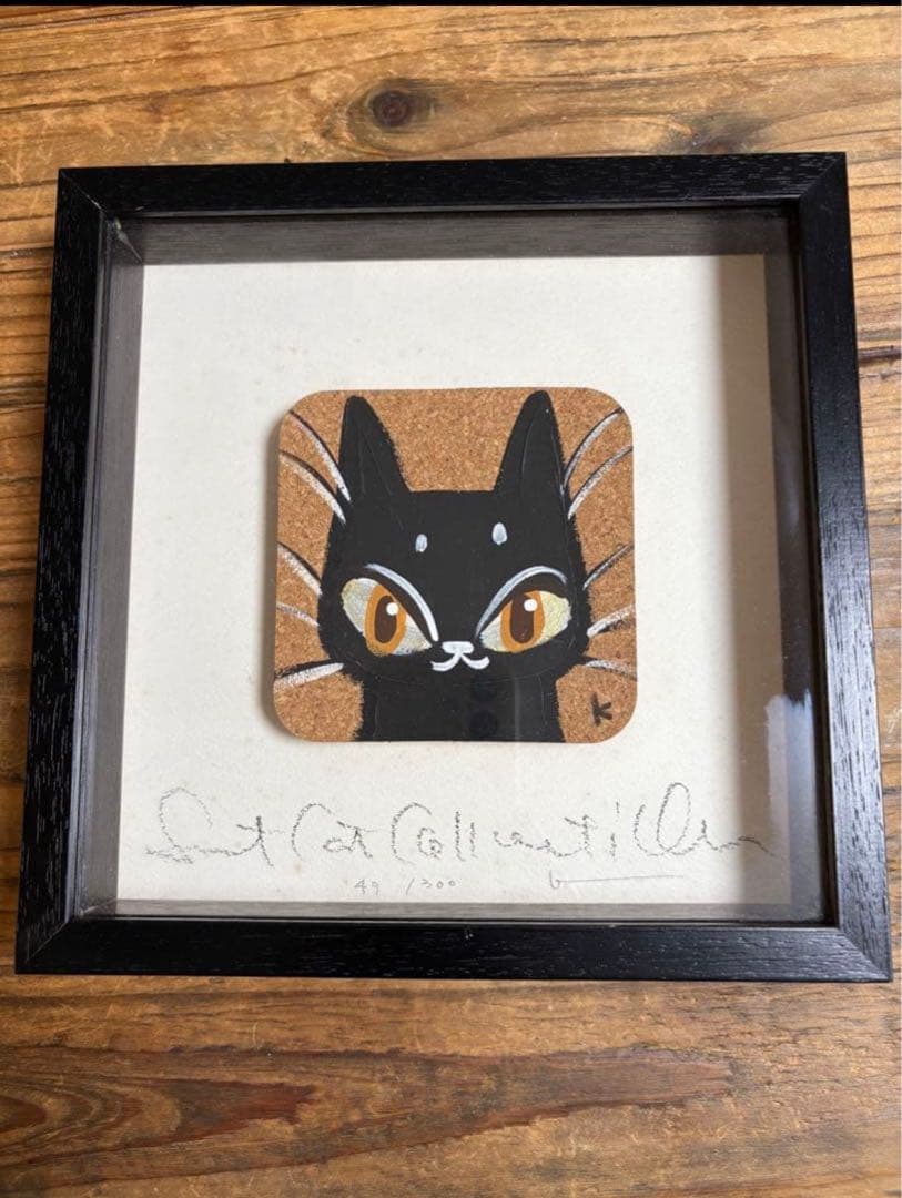 （専用）クボユキ　コルク画　原画　猫2点