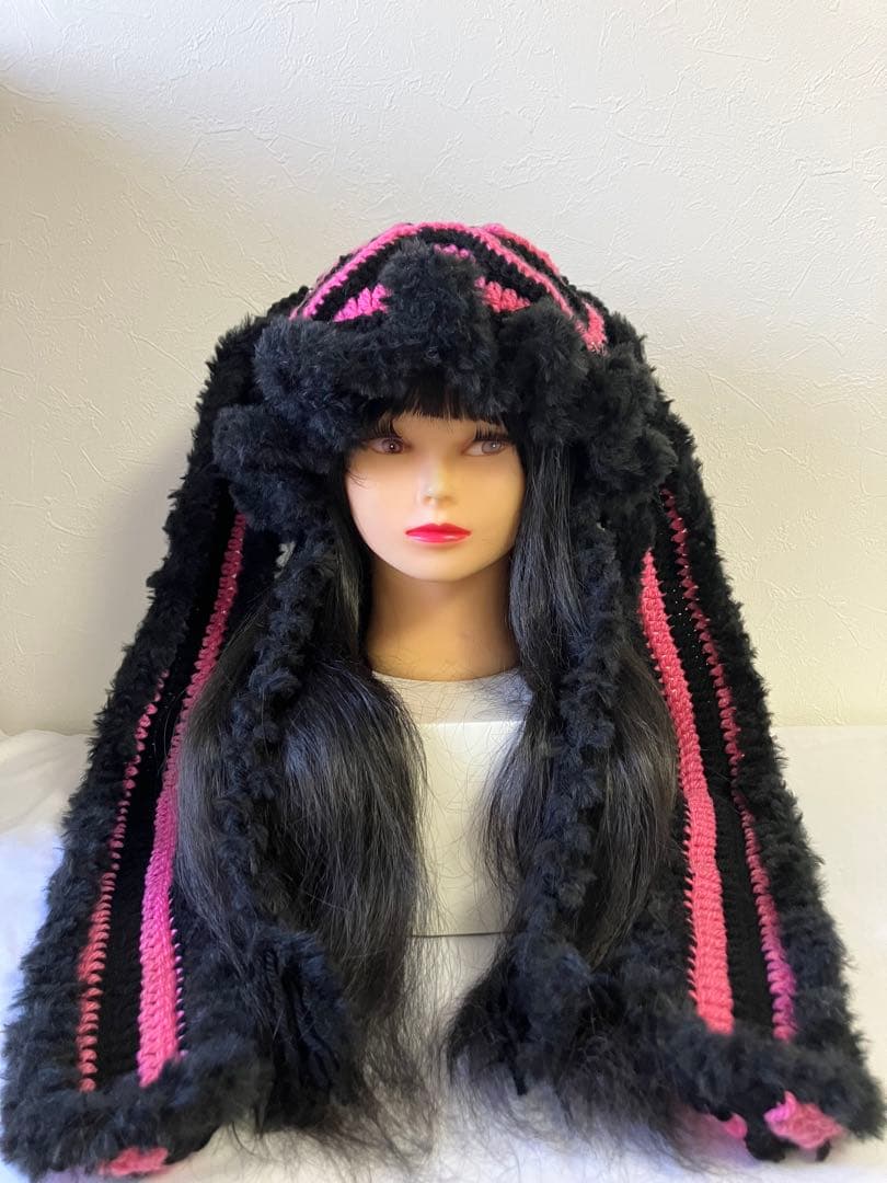 うさ耳ニット帽　ネコ耳ニット帽　パンク　ゴスロリ　y2k 地雷系　サブカル　☺︎