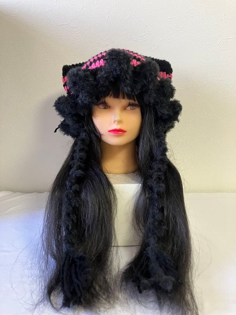 うさ耳ニット帽　ネコ耳ニット帽　パンク　ゴスロリ　y2k 地雷系　サブカル　☺︎