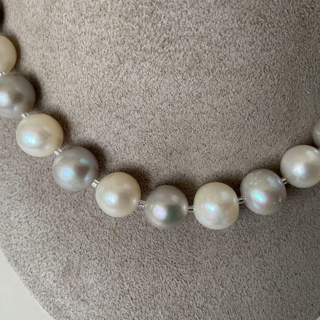 【淡水本真珠★バロック★シルバー★パールネックレス★ハンドメイド★ネックレス】