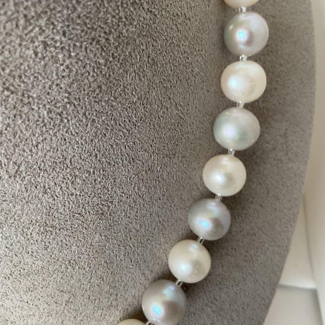 【淡水本真珠★バロック★シルバー★パールネックレス★ハンドメイド★ネックレス】