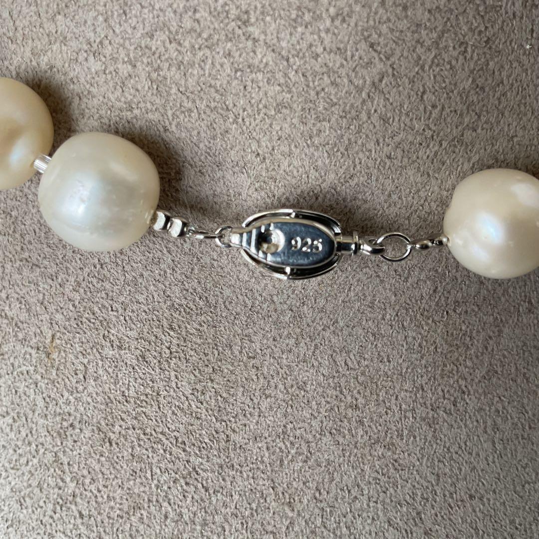 【淡水本真珠★バロック★シルバー★パールネックレス★ハンドメイド★ネックレス】