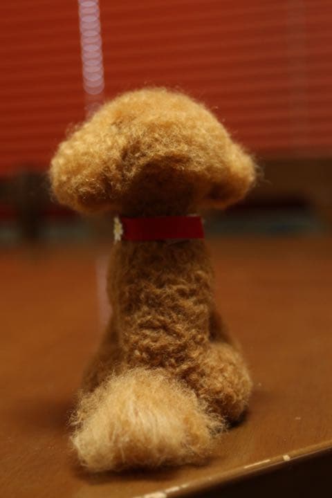 羊毛フェルト　トイプードル(レッド)