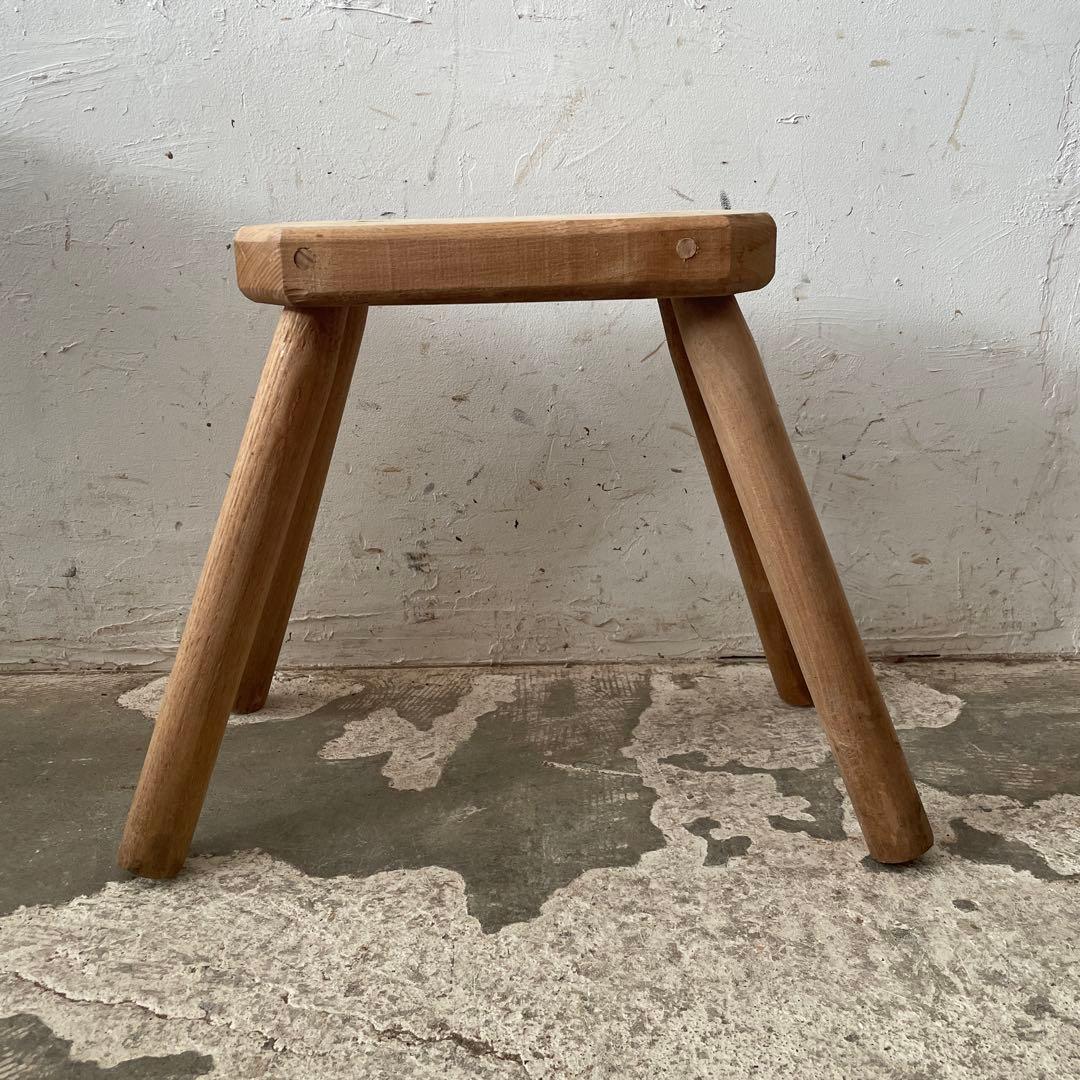 ビンテージ　スツール　花台　剥離