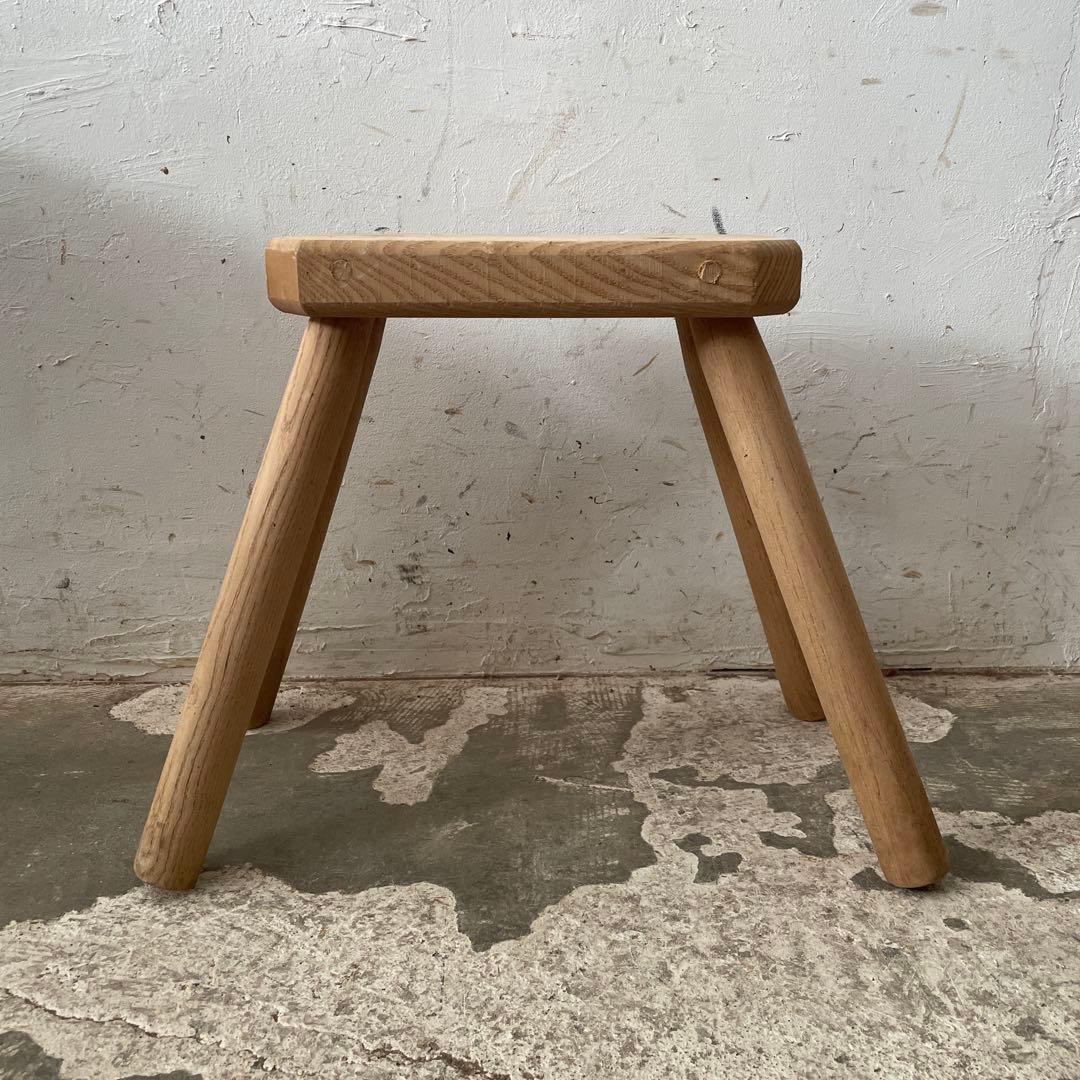 ビンテージ　スツール　花台　剥離