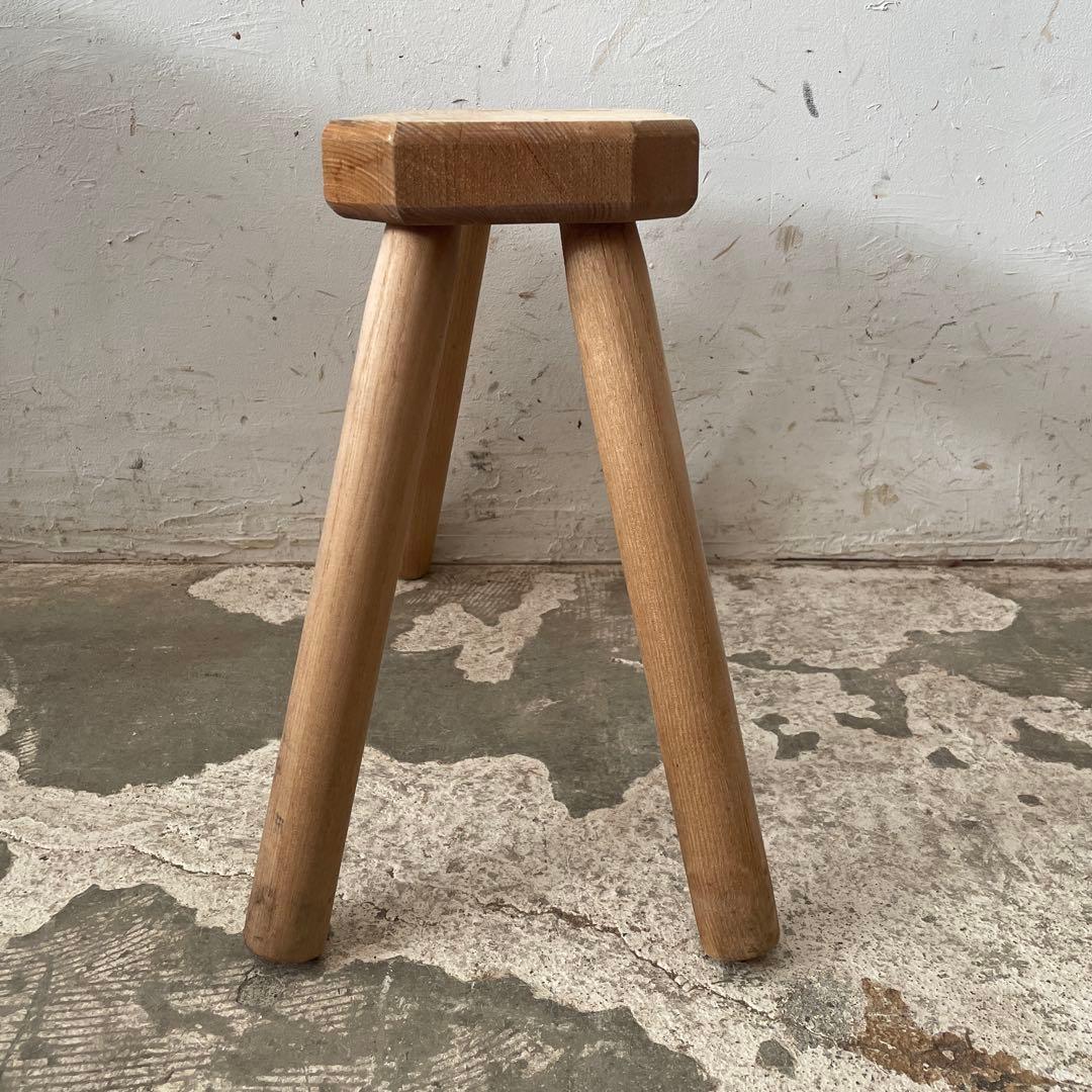 ビンテージ　スツール　花台　剥離