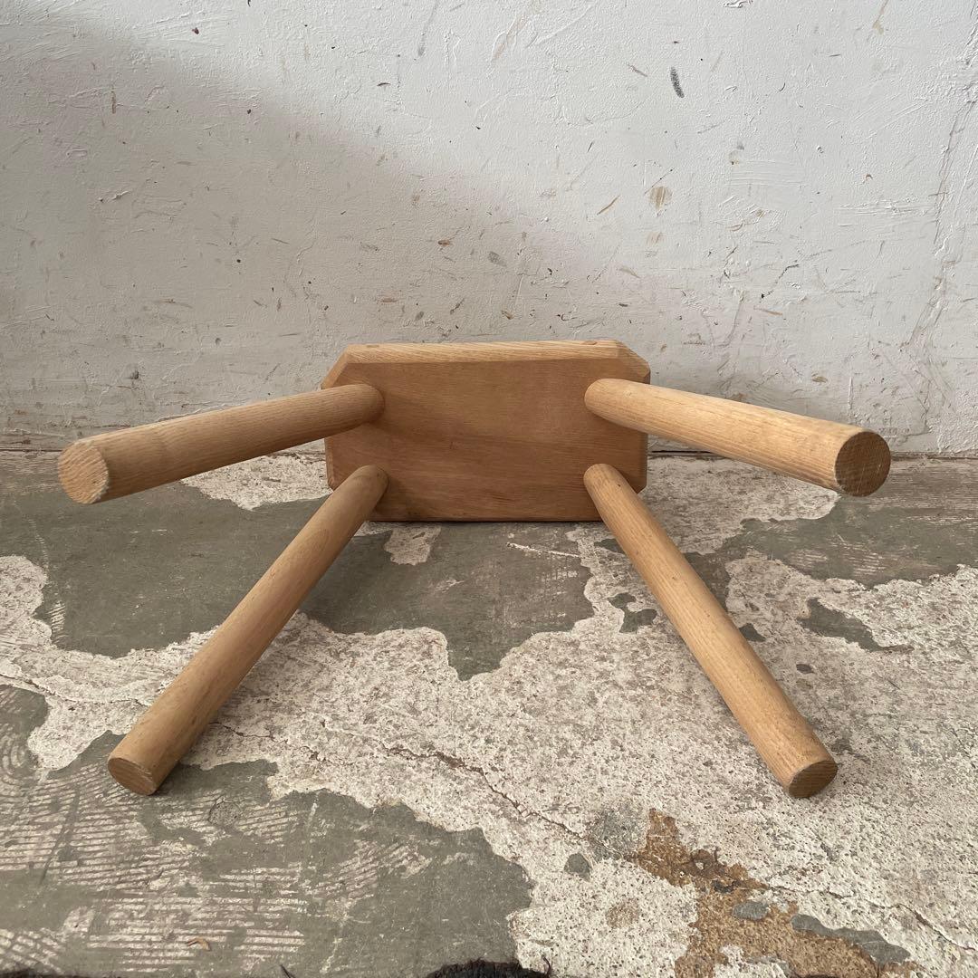 ビンテージ　スツール　花台　剥離