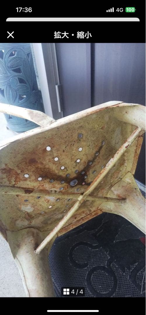 アンティークアイアンチェア インダストリアルガーデニング 傷や汚れあり