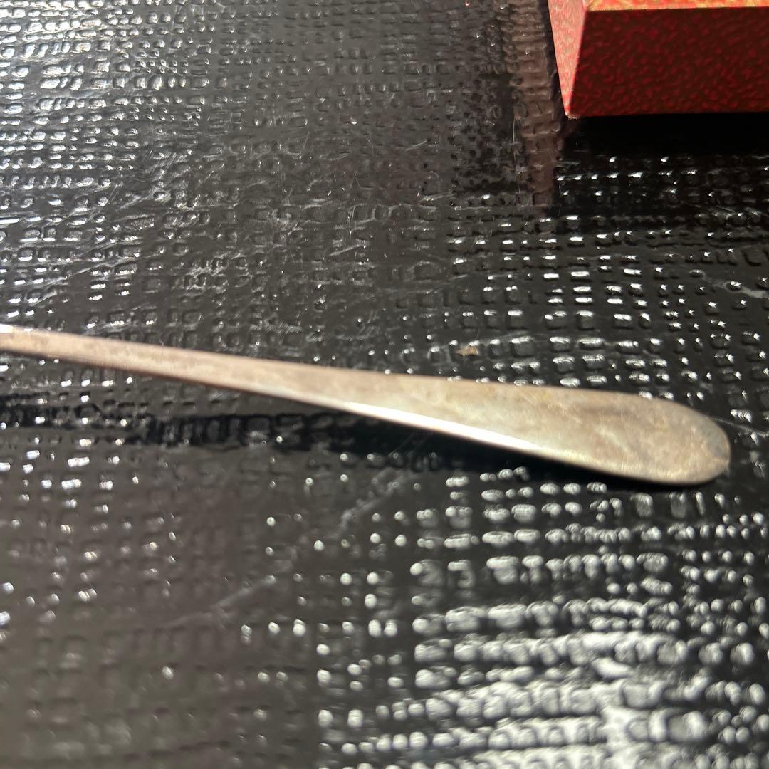 大阪丹金製◆⑤純銀製スプーン6本セット　昭和レトロ　アンティーク