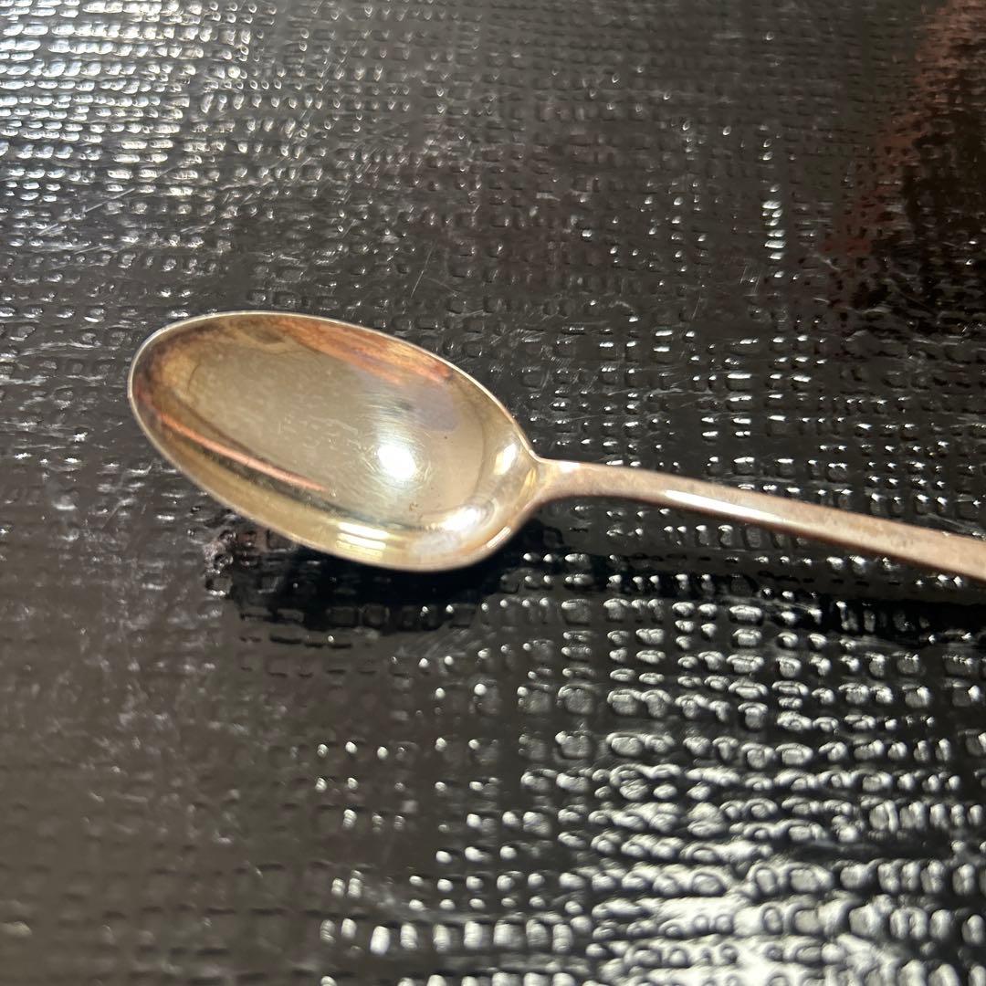 大阪丹金製◆⑤純銀製スプーン6本セット　昭和レトロ　アンティーク