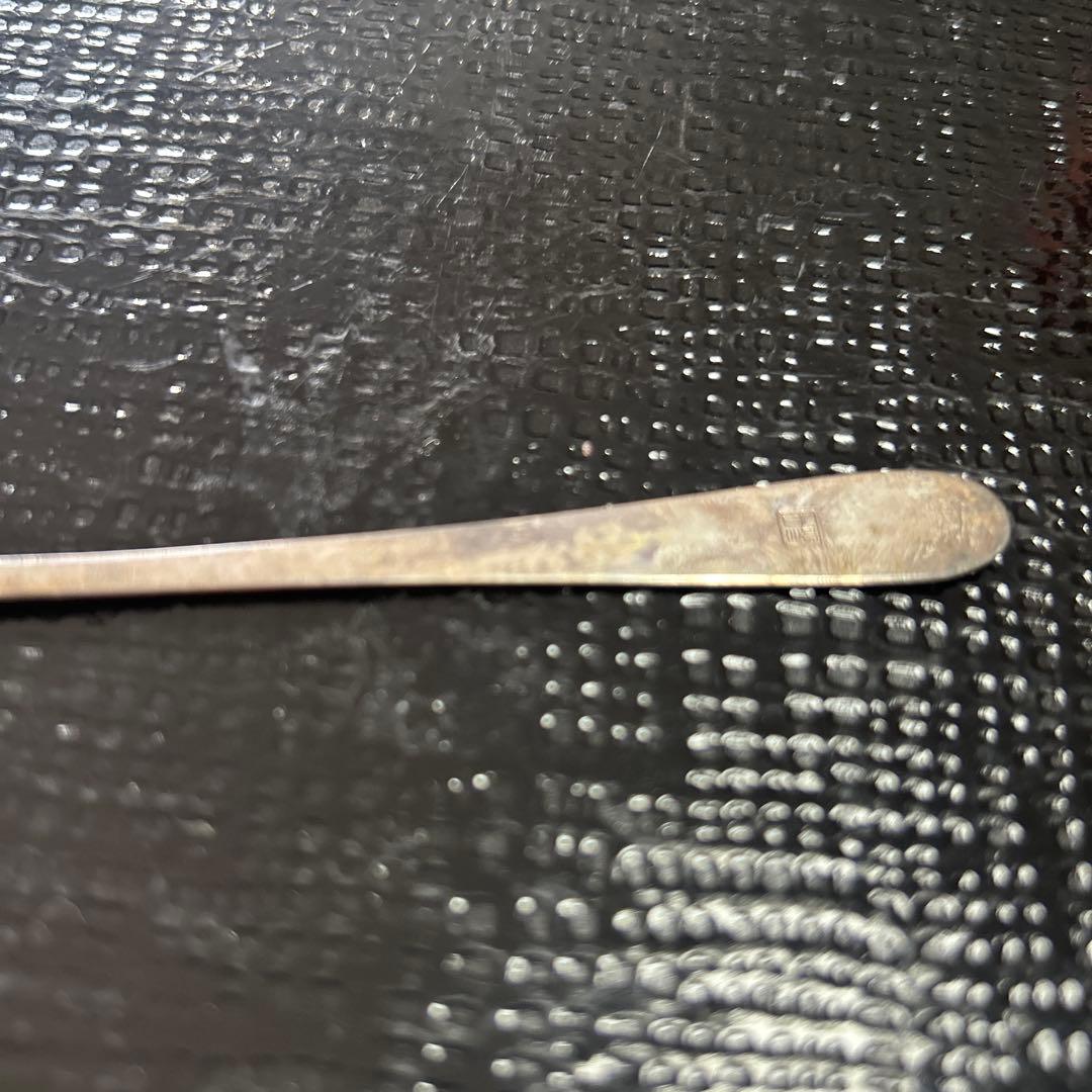 大阪丹金製◆⑤純銀製スプーン6本セット　昭和レトロ　アンティーク