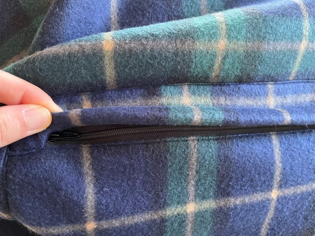 あったかふわふわ⭐︎タータンチェックビーズクッションカバー♪