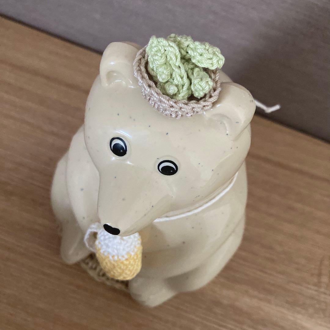 しろくま貯金箱　ビールと枝豆　2点セット