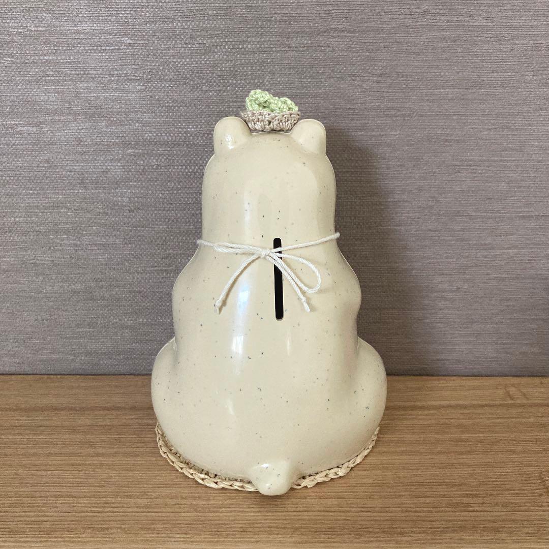 しろくま貯金箱　ビールと枝豆　2点セット