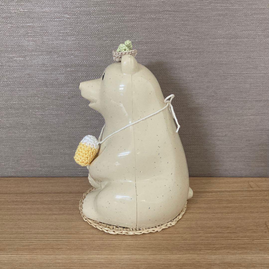 しろくま貯金箱　ビールと枝豆　2点セット