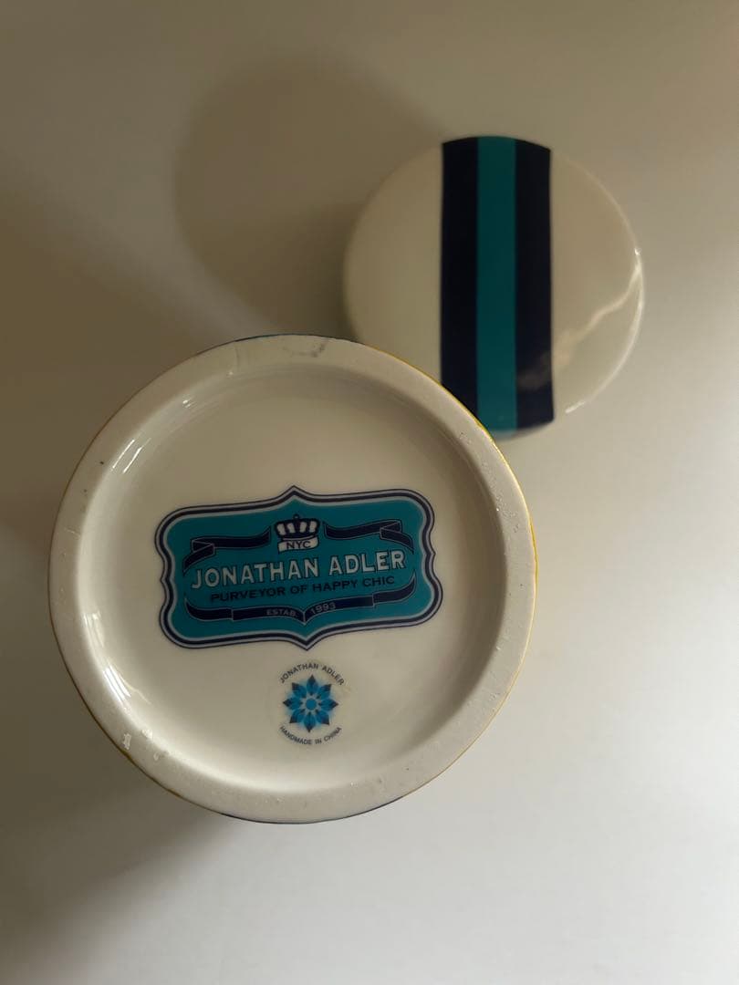 Jonathan Adler ストライプキャニスター 小物入れ 新品未使用品 - メルカリ