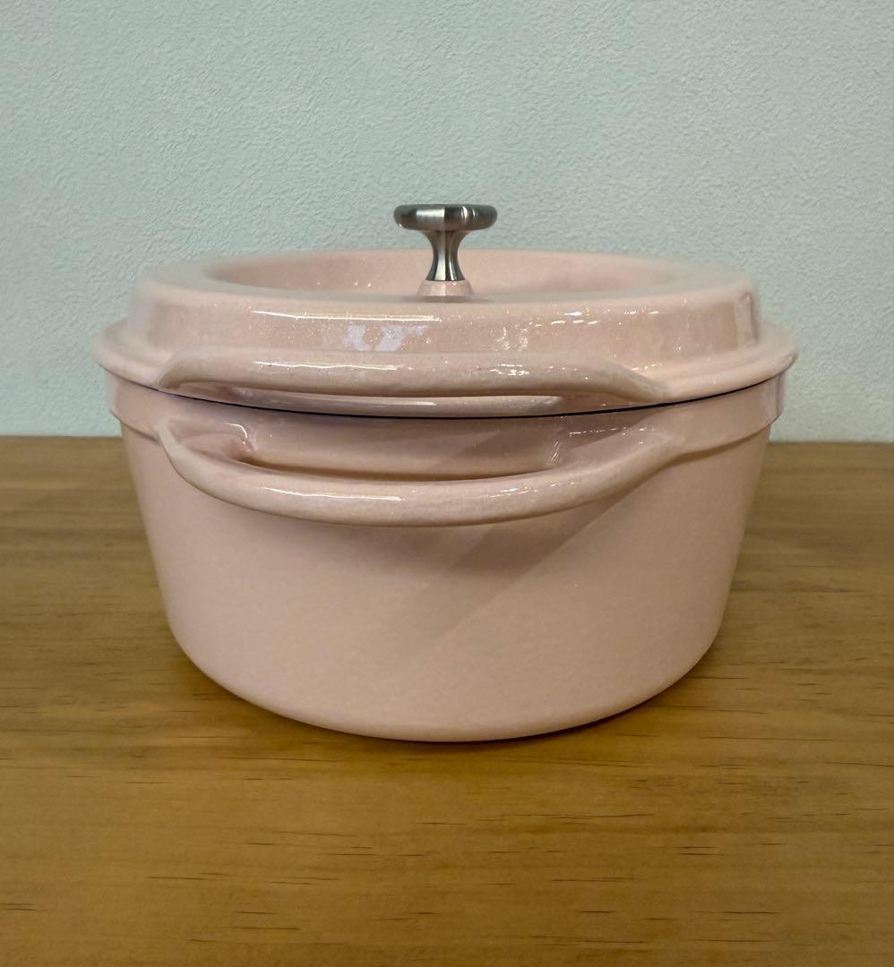 バーミキュラ オーブンポット 18cm パールピンク両手鍋　無水鍋　レシピ本付き