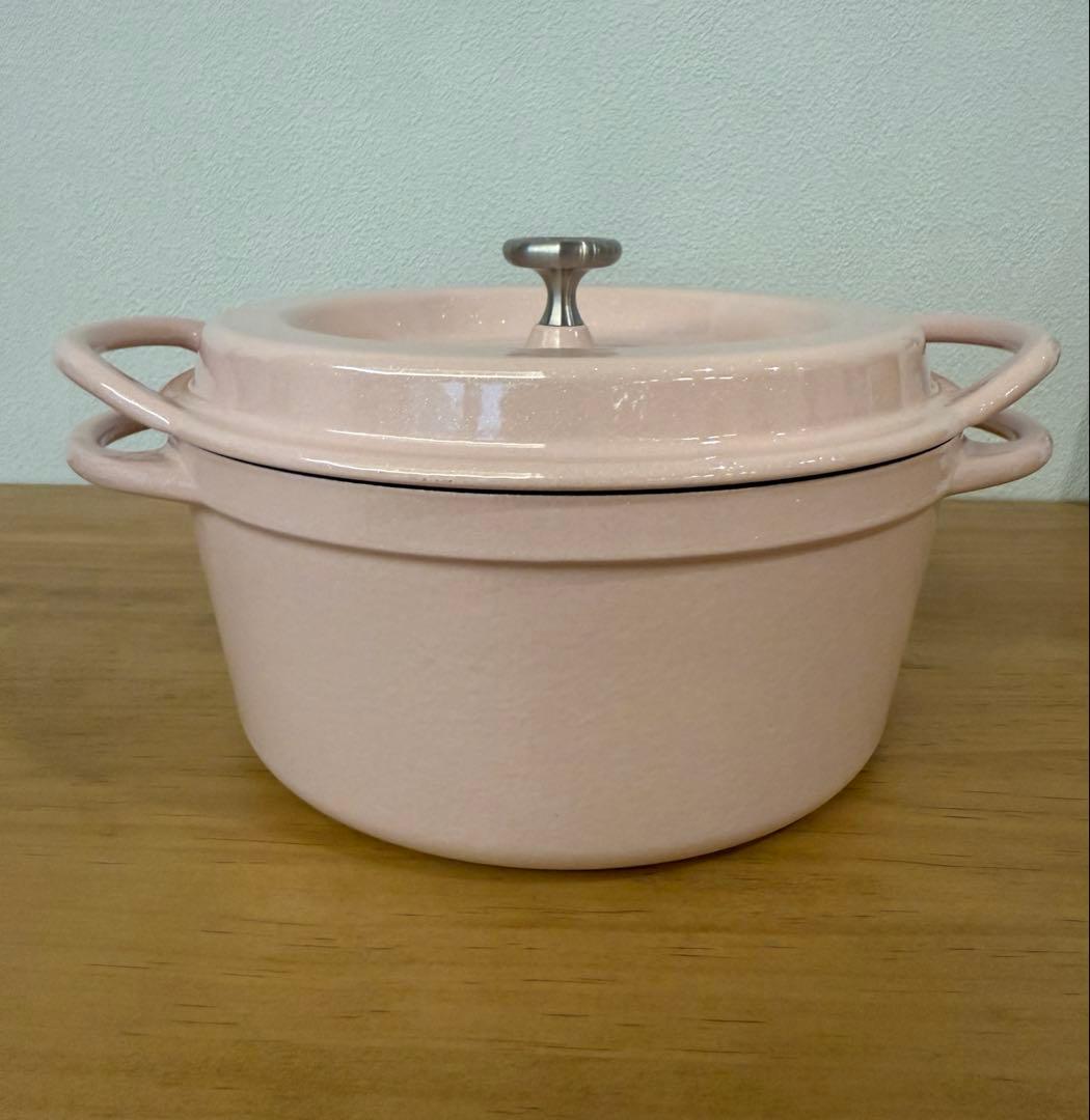 バーミキュラ オーブンポット 18cm パールピンク両手鍋　無水鍋　レシピ本付き