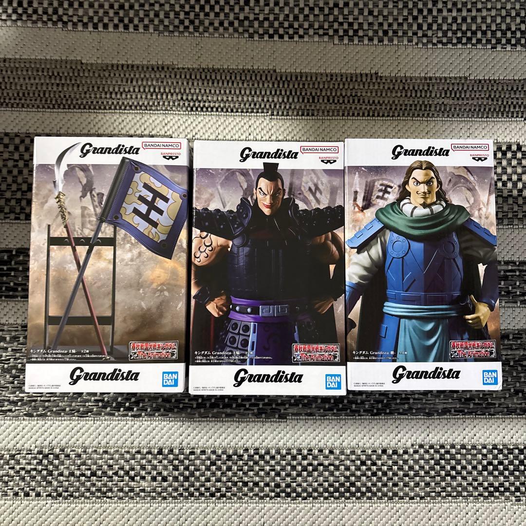キングダム Grandista 王騎 旗 騰 フィギュア3体セット - メルカリ