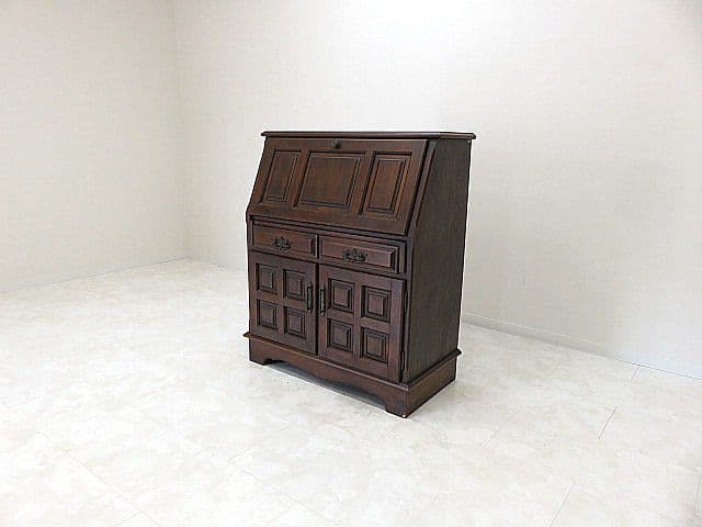 希少モデル　オールドカリモク 「コロニアル」 ライティングビューロー