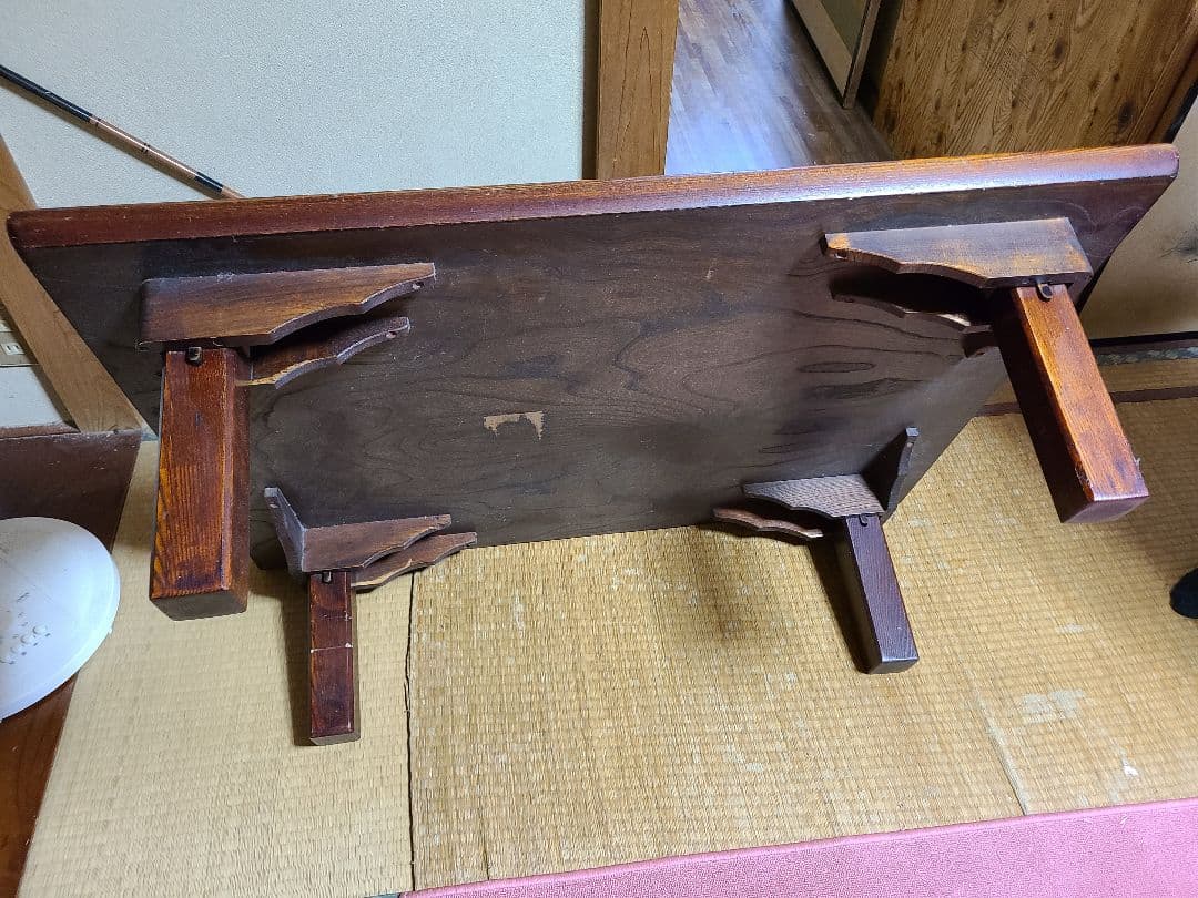 桜一枚板テーブル　1970年頃アンティーク　昭和レトロ