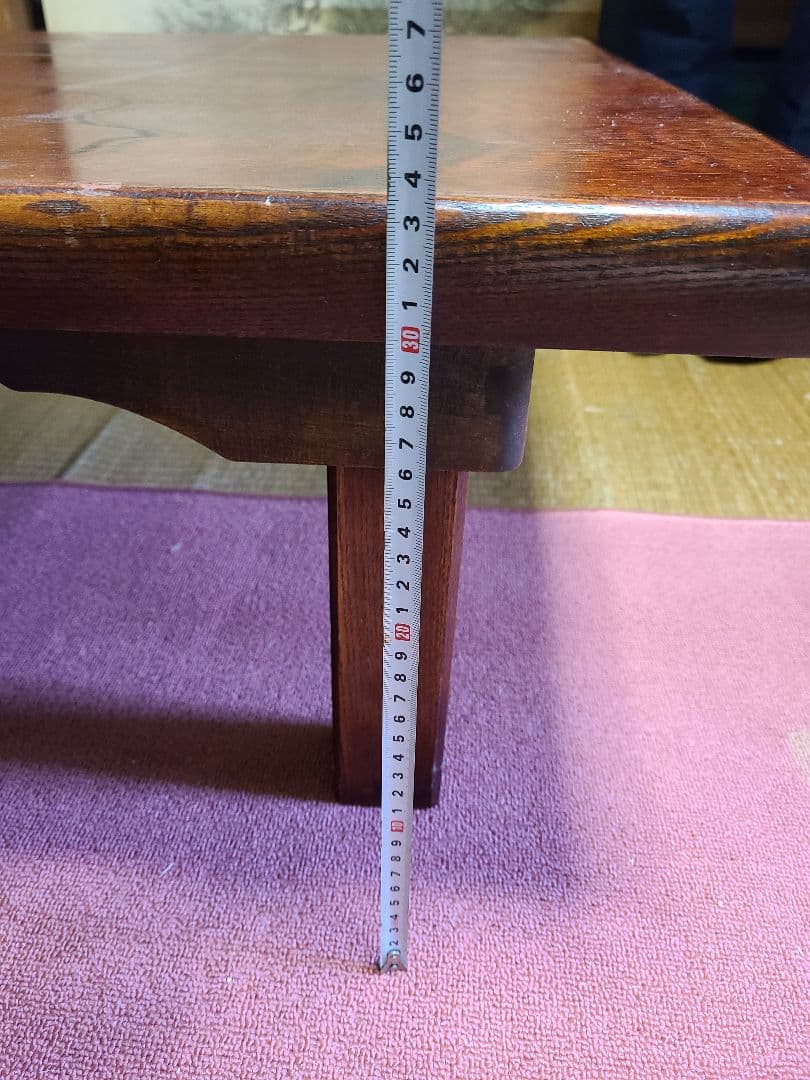 桜一枚板テーブル　1970年頃アンティーク　昭和レトロ