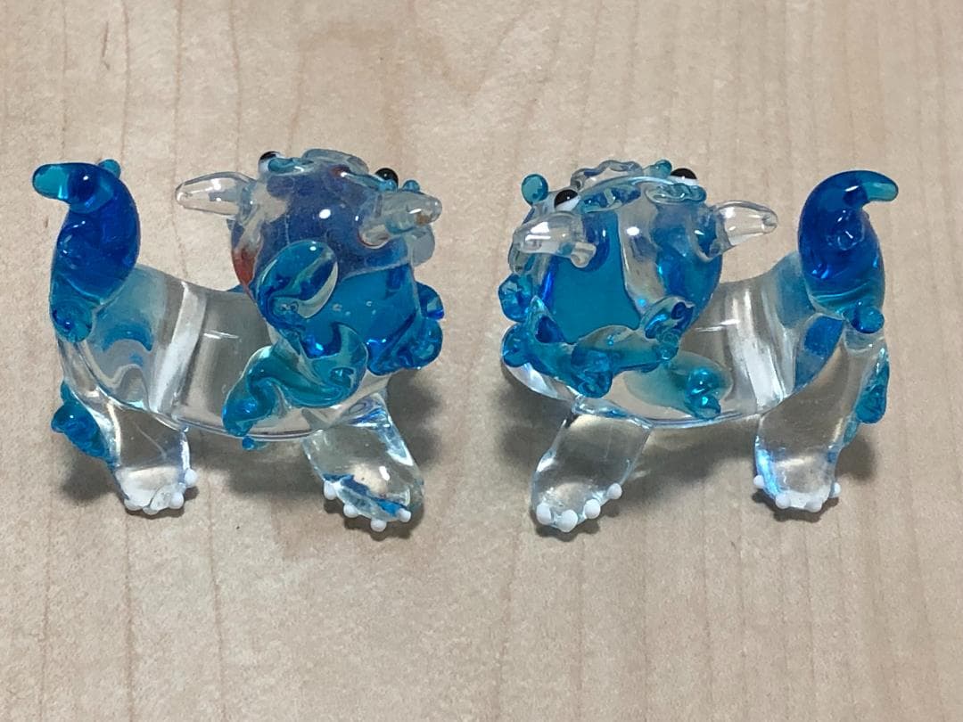 シーサー　置き物　ガラス　新品・未使用【匿名配送】