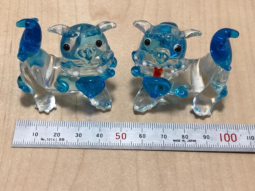 シーサー　置き物　ガラス　新品・未使用【匿名配送】