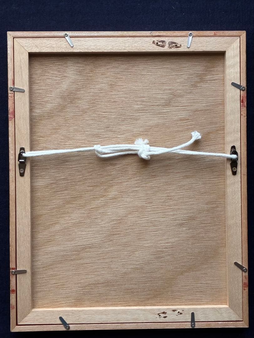 浦野信夫作品　水彩画　貴婦人人形