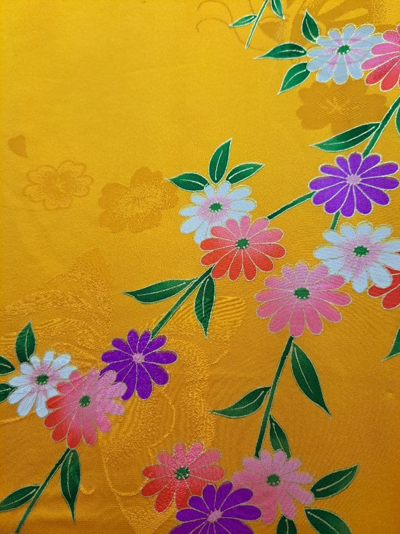 【正絹】七五三 ７歳　四ツ身　長襦袢・重ね襟付き★新品未使用★匿名配送★