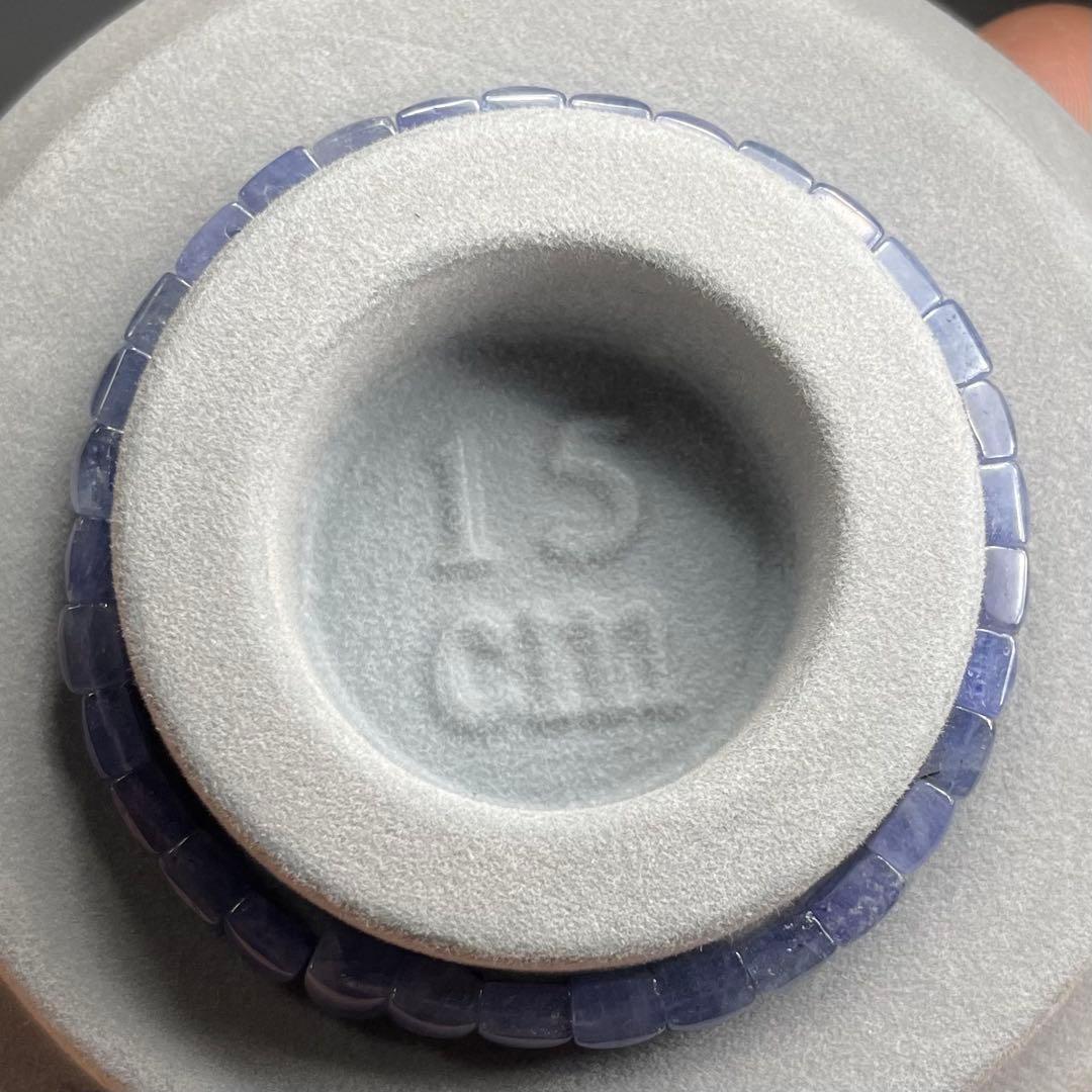 天然石ブレスレット·バングル　タンザナイト　紫シラー　5.5mm 13-14.5