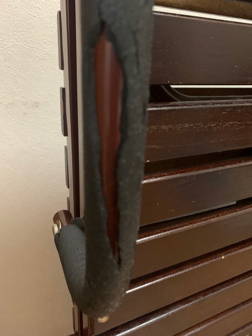 木製スノコベッド 折りたたみ式 ダークブラウン