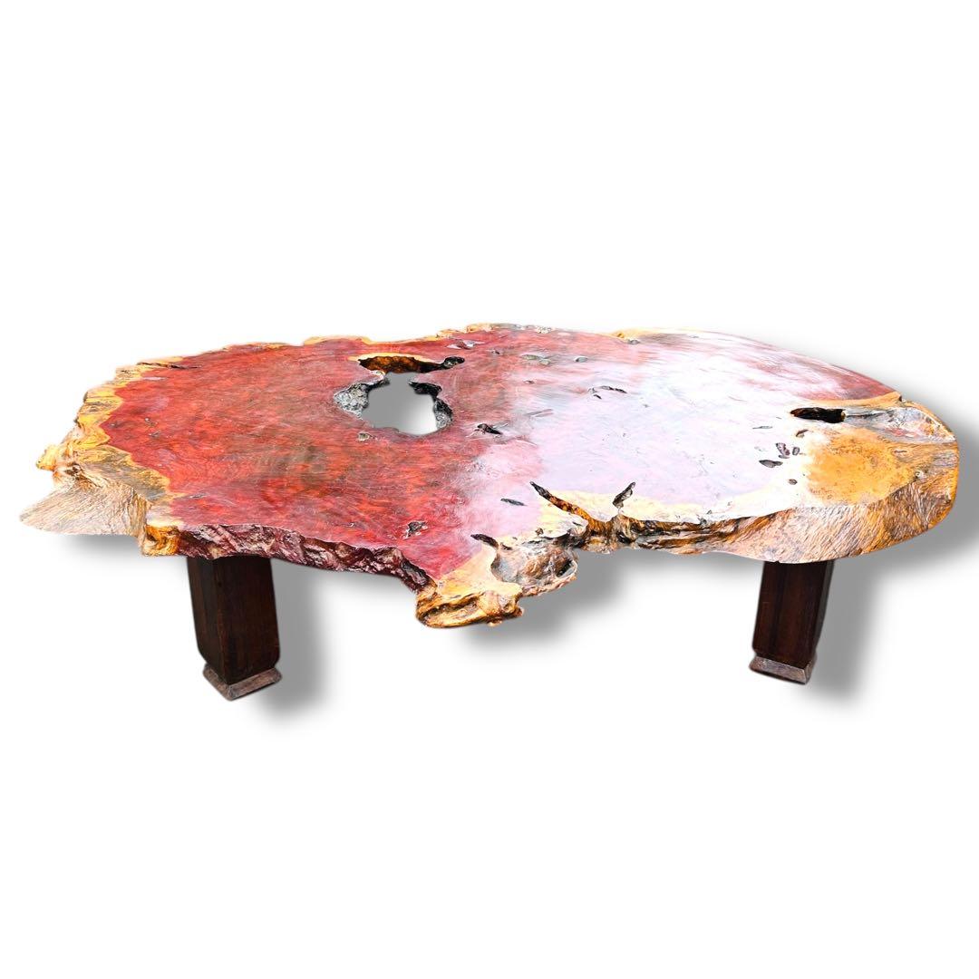 【超特価品】特大 高級 花梨 座卓 一枚板 天然木 ローテーブル 古民家