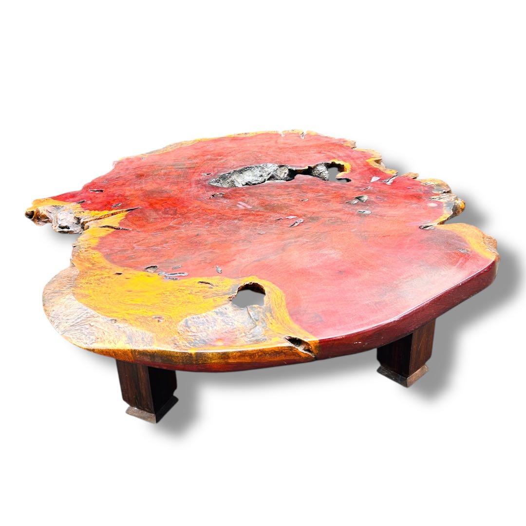 【超特価品】特大 高級 花梨 座卓 一枚板 天然木 ローテーブル 古民家