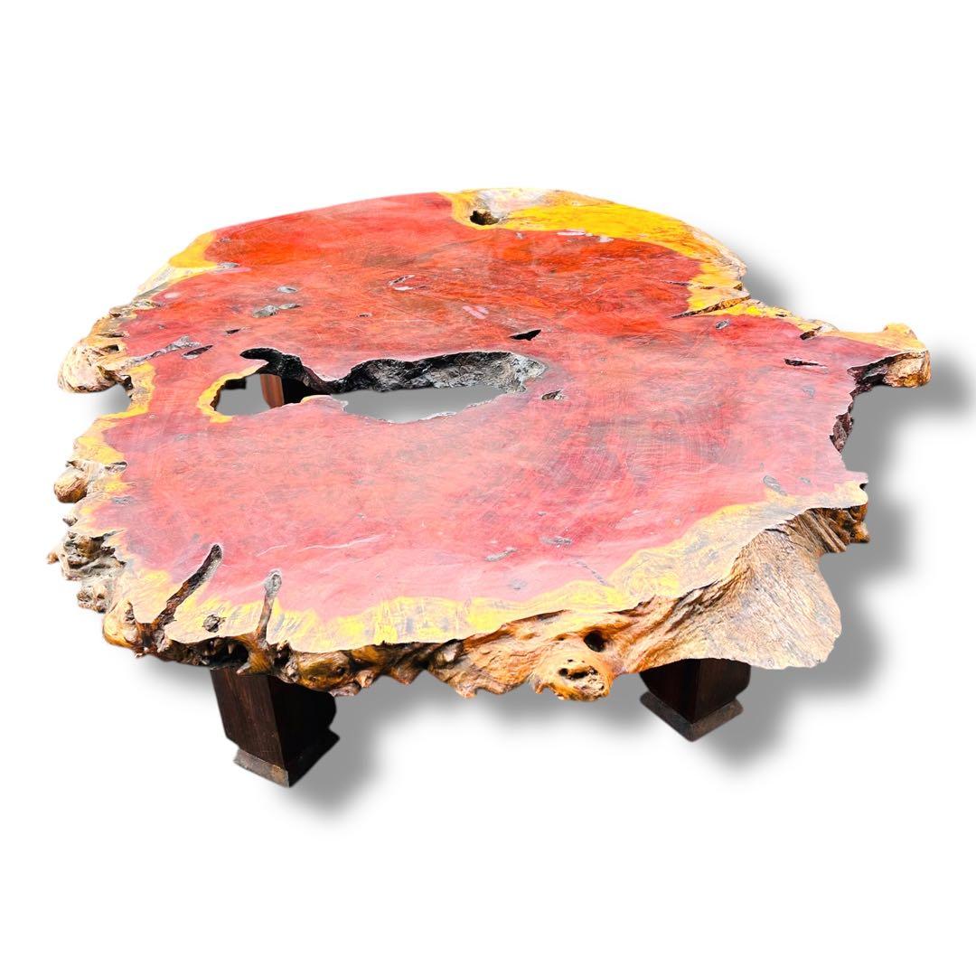 【超特価品】特大 高級 花梨 座卓 一枚板 天然木 ローテーブル 古民家