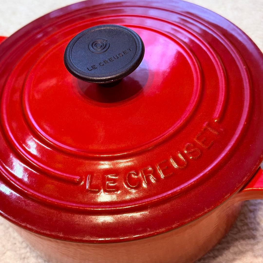 Le Creuset ルクルーゼ 赤 両手鍋 蓋付き