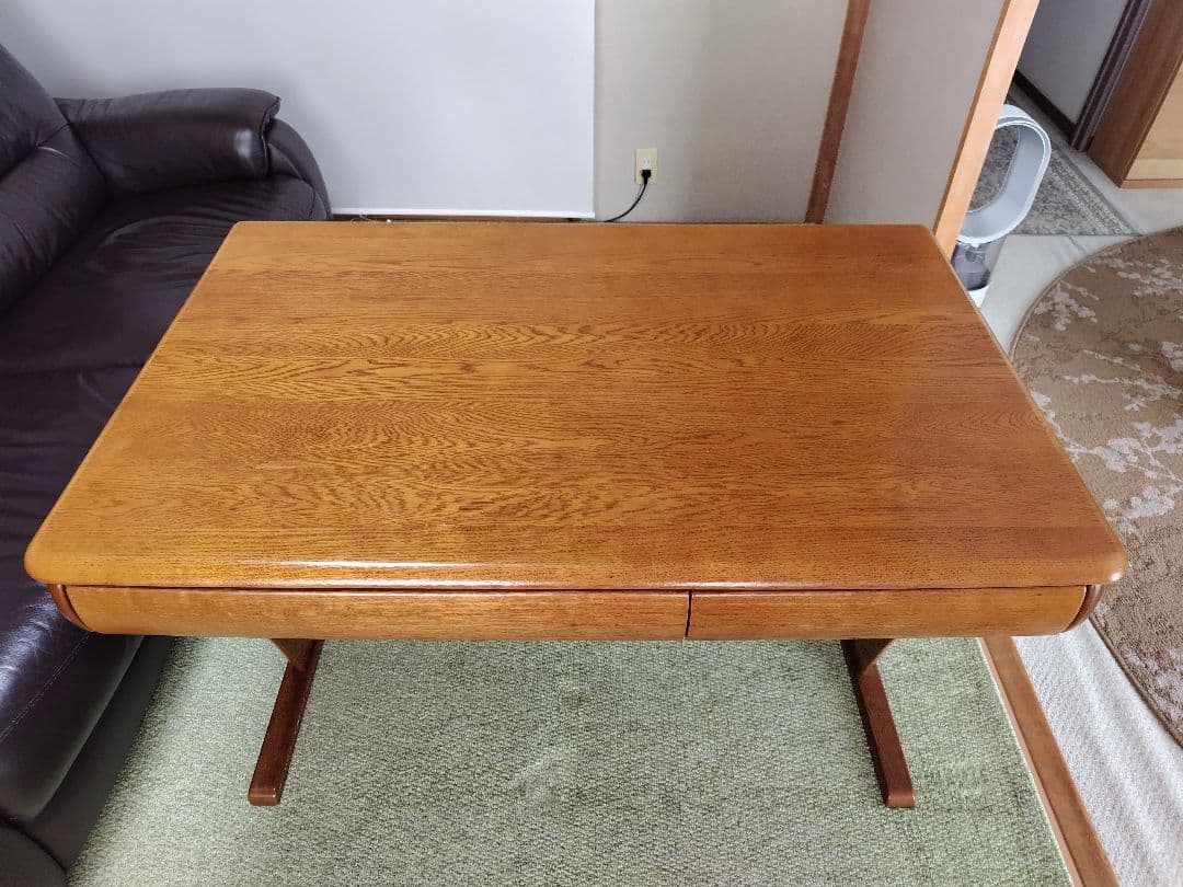 国産 浜本工芸 学習デスク昇降式 袖机２セット　 ①デスク本体