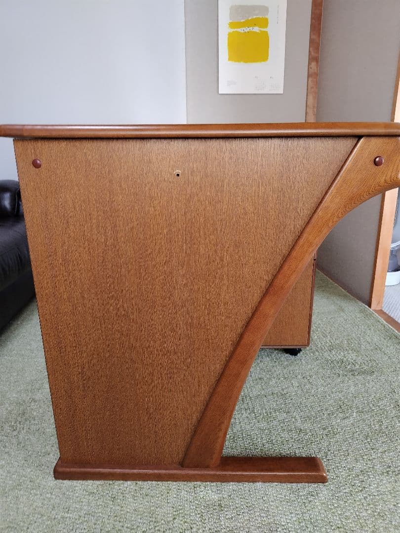 国産 浜本工芸 学習デスク昇降式 袖机２セット　 ①デスク本体