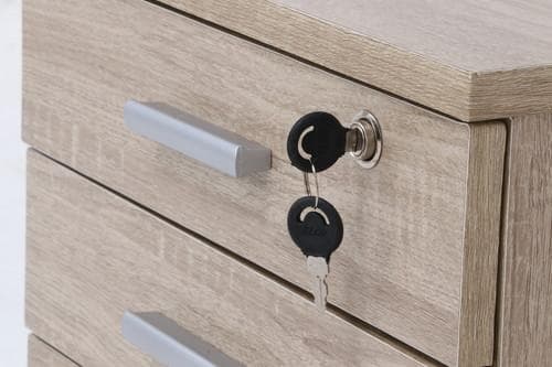 《新品・送料無料》デスク３点セット　ホワイトオーク