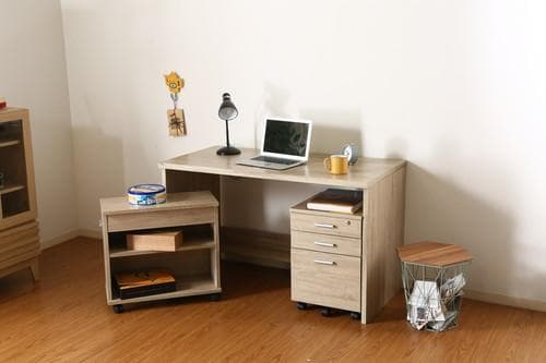 《新品・送料無料》デスク３点セット　ホワイトオーク