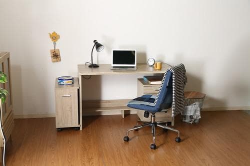 《新品・送料無料》デスク３点セット　ホワイトオーク